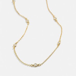 Yasmine 18K Gold Necklace - Gold/Pav??