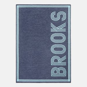 Your Name In Stripes Custom Blanket - Light Blue / Dark Blue