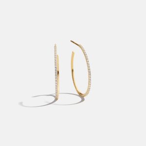 Niata 18K Gold Earrings - 24MM