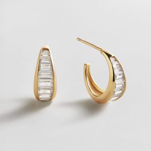 Tina 14K Gold Earrings - Gold/Pav??
