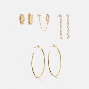 Leighton 18K Gold Earring Set - Leighton 18K Gold Earring Set