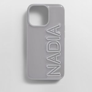 Fine Line Custom iPhone Case - Gray/Light Gray