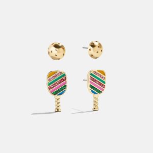 Paddles Up Earring Set - Pickleball
