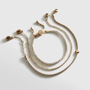 Catherine Waterproof Bracelet Set - Gold/Pav??