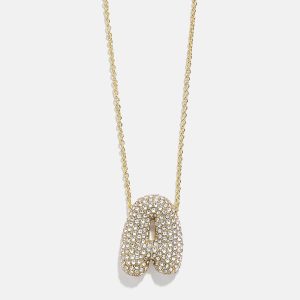 Kids' Bubble Initial Necklace - Gold/Pav??
