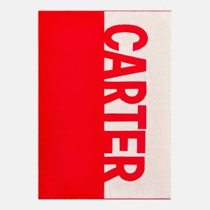 Down The Line Custom Blanket - Bright Red/White