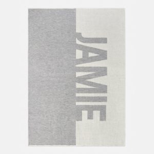 Down The Line Custom Blanket - Gray/White