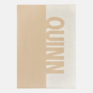 Down The Line Custom Blanket - Beige/White
