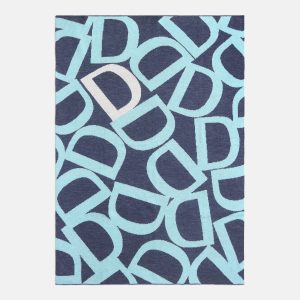 Ramble On Custom Blanket - Navy/Light Blue