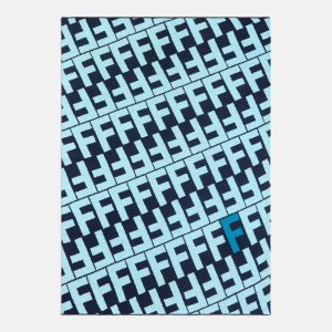 On A Loop Custom Blanket - Blue/Light Blue
