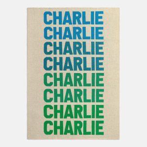 Ombre Name Custom Blanket - Green/Blue