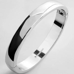 Nadia Classic Thick Hinge Bangle - Classic Thick Silver