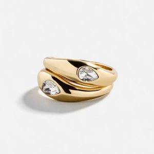Vanessa Ring Set - Gold/Pav??
