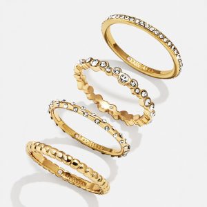 Lily Ring Set - Gold/Pav??