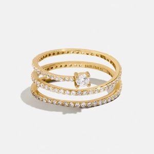 18K Gold Celine Ring - Gold/Pav??