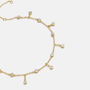 Leslie 18K Gold Anklet - Gold/Pav??