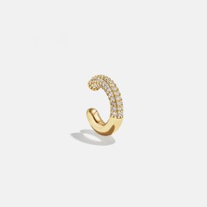 Demi 18K Gold Ear Cuff - Gold/Pav??