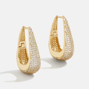 18K Gold Gracie Earrings - Gold/Pav??