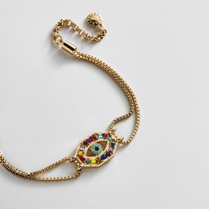 Evil Eye Reversible Bracelet - Gold/Multi