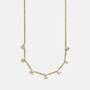 Mini 14K Gold Custom Icon Necklace - 14K Gold. Pav?? Cubic Zirconia Stones
