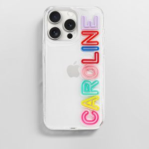 Fine Line Custom iPhone Case - Clear/Multi