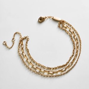 Ana 18K Gold Layered Bracelet - Gold/Pav??