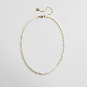 Mini Semi-Precious Necklace - Mother of Pearl
