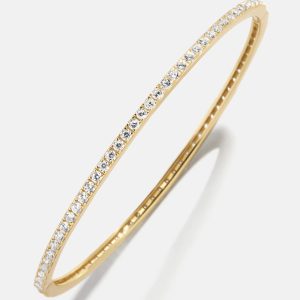Tracy 18K Gold Hinge Bangle - Gold/Pav??