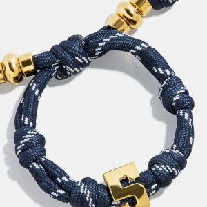 Knotty Varsity Number Custom Bracelet - Navy Single Digit