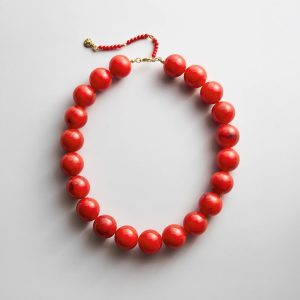 Jane Beaded Necklace - Red Jasper