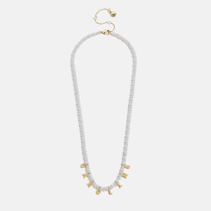 Mini Semi-Precious Custom Necklace - White Opal