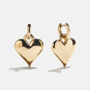 Millie Bubble Heart Earrings - Gold