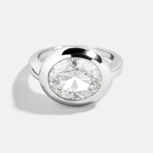 Silver Cubic Zirconia Custom Birthstone Ring - Crystal