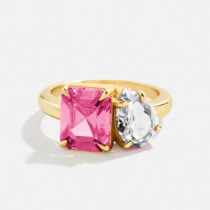 Toi et Moi Custom Birthstone Ring - Gold 8