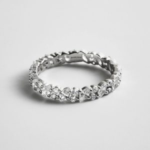 Alexandra Sterling Silver Crystal Ring - Silver/Pav??