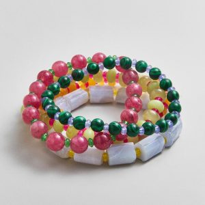 Darcy Semi-Precious Beaded Bracelet Set - Vibrant Multi