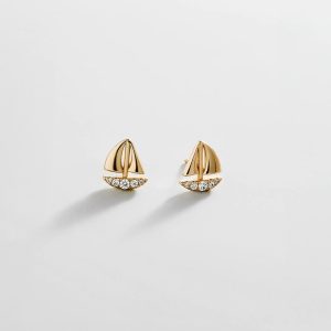 14K Gold Just For Fun Earrings - Sailboat