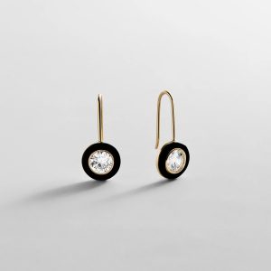 Fallon 14K Gold Semi-Precious Earrings - Onyx