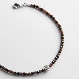 Kyanna Semi-Precious Waterproof Anklet - Onyx