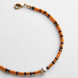 Kyanna Semi-Precious Waterproof Anklet - Tiger's Eye