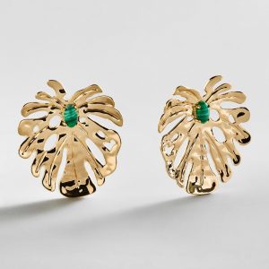 Just Breezy Palm Leaf Earrings - Palm Leaf
