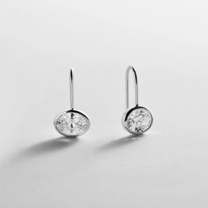Fallon Sterling Silver Bezel Earrings - Silver