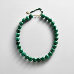 Mini Jane Beaded Necklace - Malachite