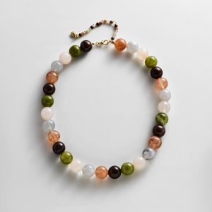 Mini Jane Beaded Necklace - Earth Tones