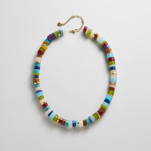 Jennifer Rondelle Beaded Necklace - Dark Multi Bead