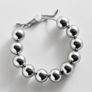 Jane Beaded Bracelet - Silver Bead