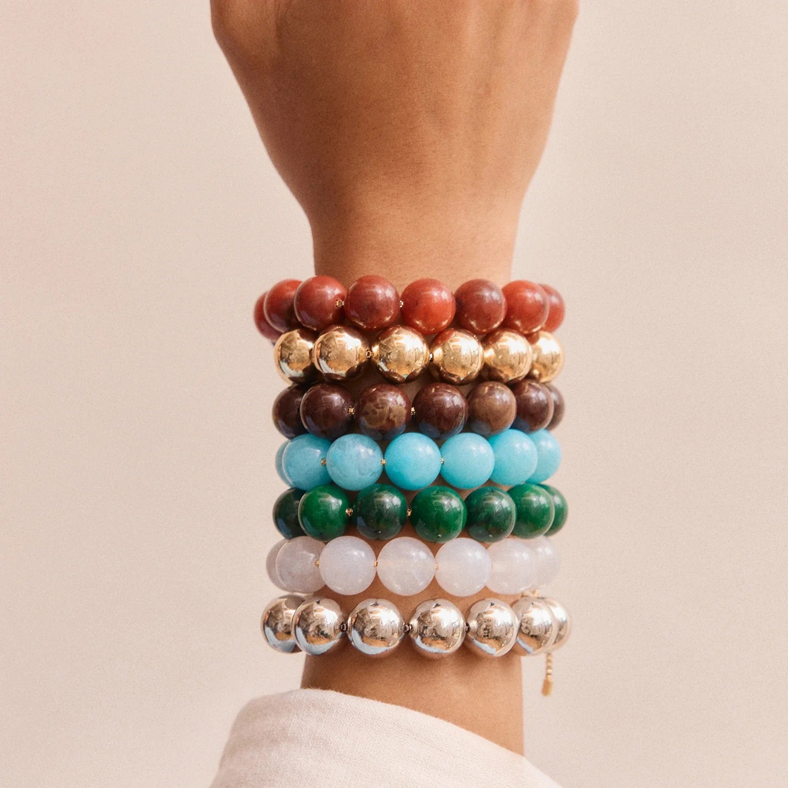 Jane Beaded Bracelet - Aqua Bead - Image 5