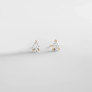 Debra 14K Gold Earrings - Pear Stone