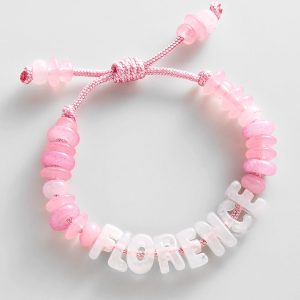 Wear Everywhere Waterproof Custom Bracelet - Light Pink/White Quartz
