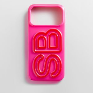 Fine Line Custom iPhone Case - Neon Pink/Red